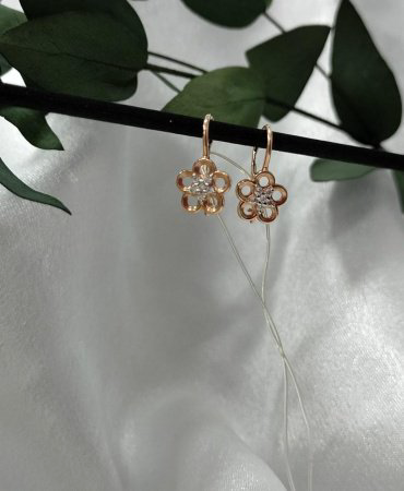 Серьги Diamant 51-120-01536-1 вес 1.24 г золото, фианит купить,111579