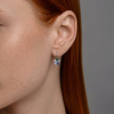 Серьги Diamant 94-120-02162-1 вес 1.5 г серебро, фианит купить,15390
