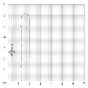 Серьги-цепочки Diamant 94-123-01503-1 вес 1.3 г серебро, фианит купить,10157