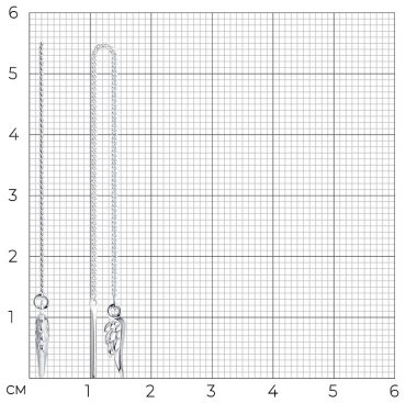 Серьги-цепочки SOKOLOV 94024422-sk23 вес 1.19 г серебро, без вставок купить,NaN