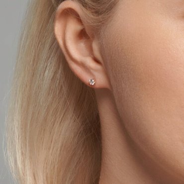 Пусеты Diamant 51-122-00733-2 вес 1.01 г золото, фианит купить,NaN
