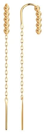 Серьги Diamant 51-123-01690-1 вес 1.21 г золото, без вставок купить,116100