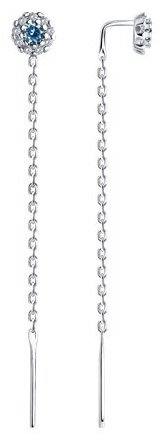 Серьги SOKOLOV 94026663 вес 1.33 г серебро, фианит купить,9004