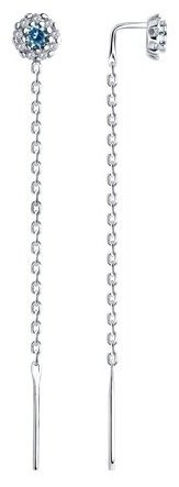 Серьги SOKOLOV 94026663 вес 1.33 г серебро, фианит купить,9004