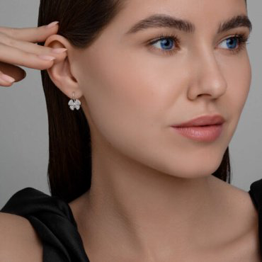 Серьги Diamant 94-120-02184-1 вес 1.73 г серебро, фианит купить,8689