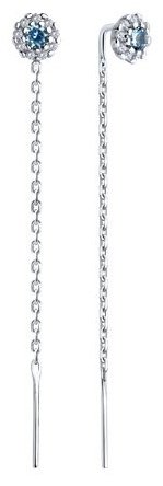 Серьги SOKOLOV 94026663 вес 1.33 г серебро, фианит купить,9004