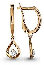 Серьги AQUAMARINE 43128 вес 1.58 г серебро, фианит купить,20315