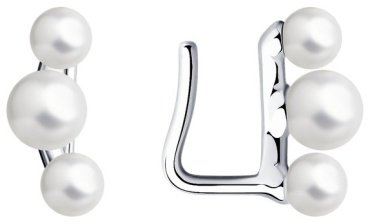 Серьги SOKOLOV 94024747 вес 0.9 г серебро, жемчуг купить,7445