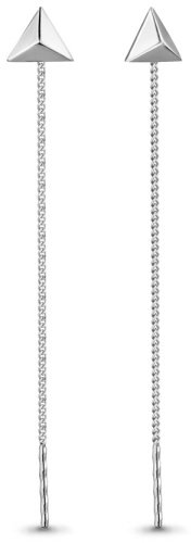 Серьги AQUAMARINE 33142.5 вес 0.85 г серебро, без вставок купить,11774