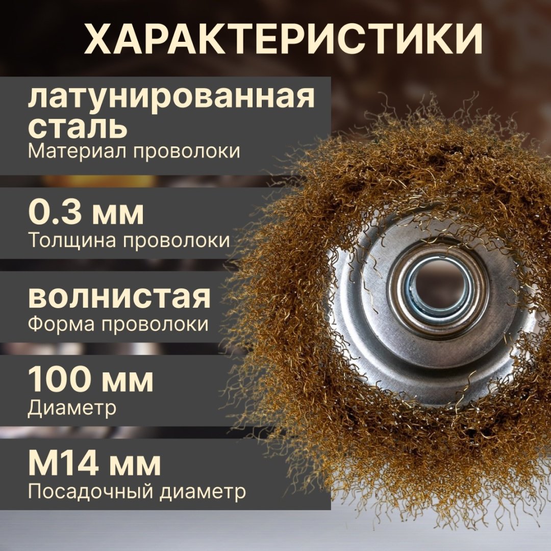 Волат чашечная щетка 81030-100 100x14 мм
