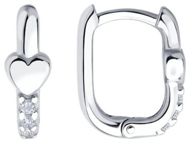 Серьги SOKOLOV 94026871 вес 2.27 г серебро, фианит купить,NaN