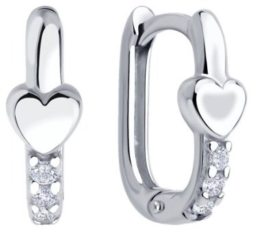 Серьги SOKOLOV 94026871 вес 2.27 г серебро, фианит купить,NaN