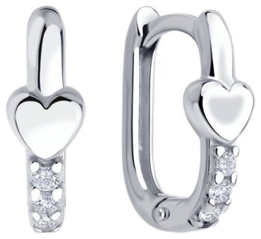 Серьги SOKOLOV 94026871 вес 2.27 г серебро, фианит купить,NaN