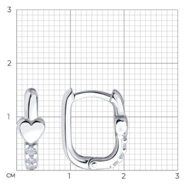 Серьги SOKOLOV 94026871 вес 2.27 г серебро, фианит купить,NaN