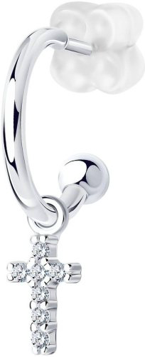 Серьги SOKOLOV 94170136 вес 0.74 г серебро, фианит купить,NaN