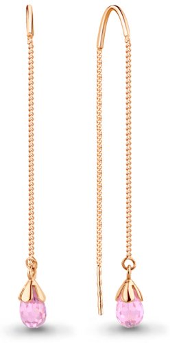 Серьги-цепочки AQUAMARINE 49231Р вес 2.1 г серебро, фианит купить,28523