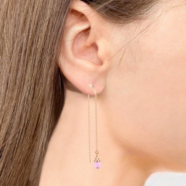 Серьги-цепочки AQUAMARINE 49231Р вес 2.1 г серебро, фианит купить,28523
