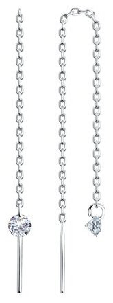 Серьги-цепочки SOKOLOV 94025760 вес 0.92 г серебро, фианит купить,NaN