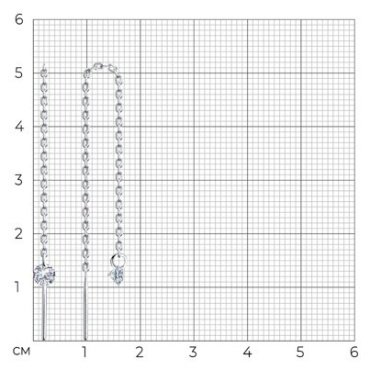Серьги-цепочки SOKOLOV 94025760 вес 0.92 г серебро, фианит купить,NaN