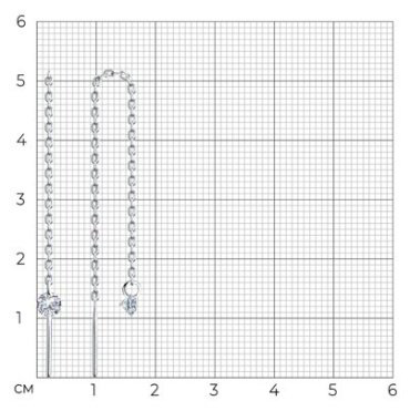 Серьги-цепочки SOKOLOV 94025760 вес 0.92 г серебро, фианит купить,NaN