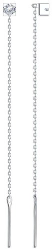 Серьги Diamant 94-120-01035-1_skazka_2 вес 0.86 г серебро, фианит купить,9052