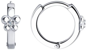 Серьги SOKOLOV 94025743 вес 1.95 г серебро, фианит купить,11216