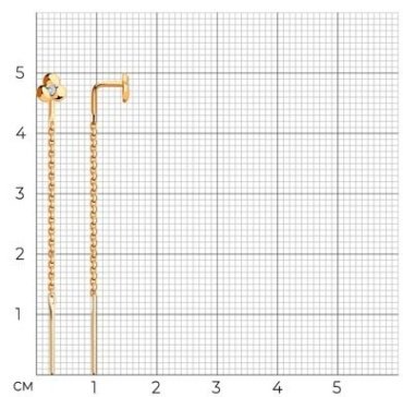 Серьги-цепочки Diamant 51-123-00370-1 вес 0.83 г золото, фианит купить,82703