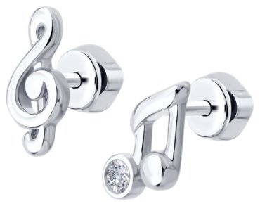Серьги Diamant 94-122-02285-1 вес 1.75 г серебро, фианит купить,7306