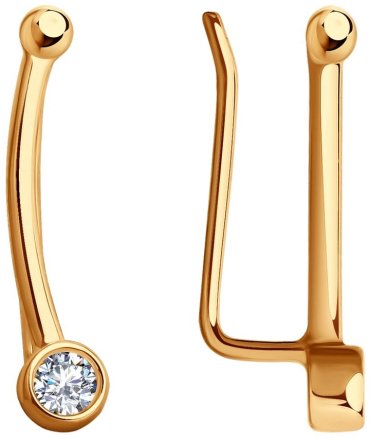 Серьги SOKOLOV 029610 вес 1.35 г золото, фианит купить,99999