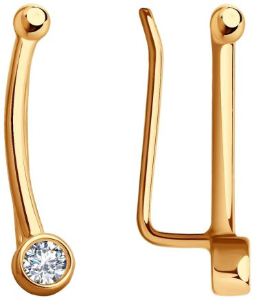 Серьги SOKOLOV 029610 вес 1.35 г золото, фианит купить,99999