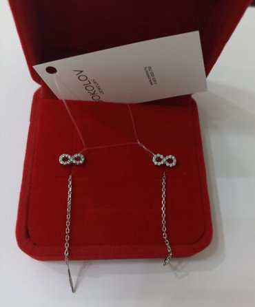 Серьги-цепочки SOKOLOV 94025914 вес 1.42 г серебро, фианит купить,11720