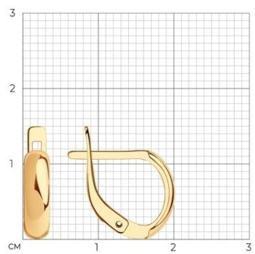 Серьги Diamant 51-120-01225-1 вес 1.51 г золото, без вставок купить,129448