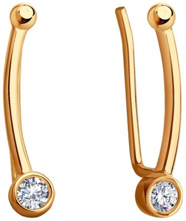 Серьги SOKOLOV 029610 вес 1.35 г золото, фианит купить,99999