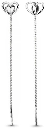 Серьги-цепочки AQUAMARINE 30810 вес 1.16 г серебро, без вставок купить,17442