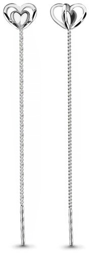 Серьги-цепочки AQUAMARINE 30810 вес 1.16 г серебро, без вставок купить,17442