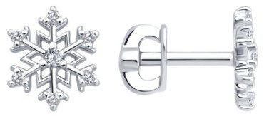 Серьги SOKOLOV 94027041_s вес 1.48 г серебро, фианит купить,7660