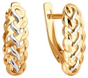 Серьги Diamant 51-120-02295-1 вес 2.75 г золото, без вставок купить,302141