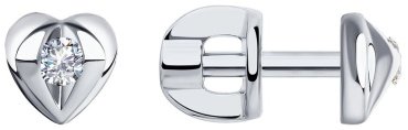 Серьги SOKOLOV 1021520 вес 1.45 г золото, бриллиант купить,276757