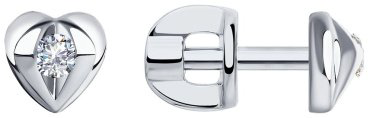 Серьги SOKOLOV 1021520 вес 1.45 г золото, бриллиант купить,276757