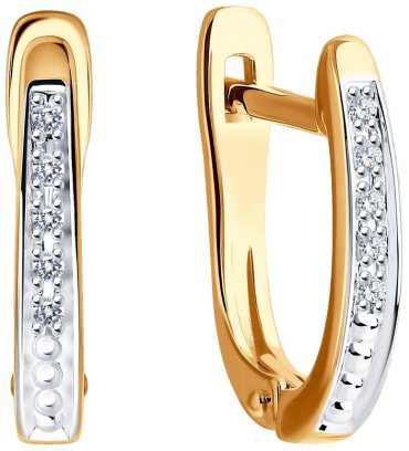 Серьги SOKOLOV Diamonds 1021316 вес 1.86 г золото, бриллиант купить,243778