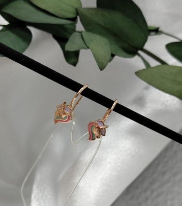 Серьги SOKOLOV 029485 вес 1.52 г золото, эмаль купить,136799