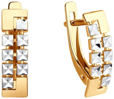 Серьги Diamant 51-120-02259-1 вес 1.93 золото, без вставок купить,155877