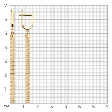 Серьги Diamant 51-121-00358-1 вес 2.6 г золото, без вставок купить,239870
