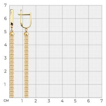 Серьги Diamant 51-121-00358-1 вес 2.6 г золото, без вставок купить,239870