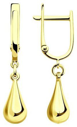 Серьги Diamant 53-121-01521-1 вес 2.22 г золото, без вставок купить,188252