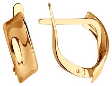 Серьги Diamant 51-120-01035-1 вес 1.67 г золото, без вставок купить,188298