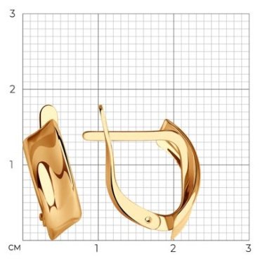 Серьги Diamant 51-120-01035-1 вес 1.67 г золото, без вставок купить,188298