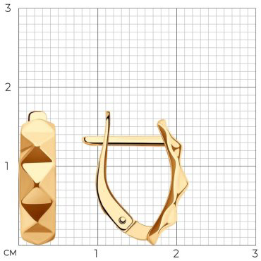 Серьги Diamant 51-120-02280-1 вес 2.36 золото, без вставок купить,153999