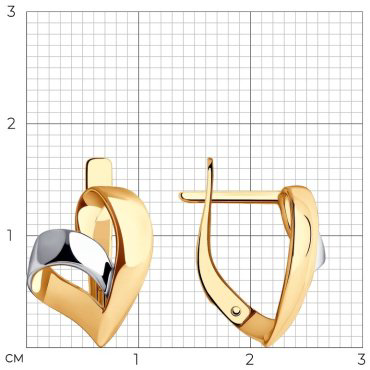 Серьги Diamant 51-120-02203-1 вес 2.75 золото, без вставок купить,216640