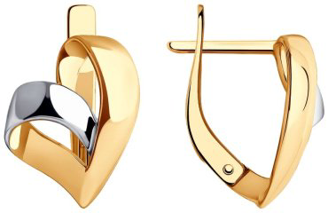 Серьги Diamant 51-120-02203-1 вес 2.75 золото, без вставок купить,216640